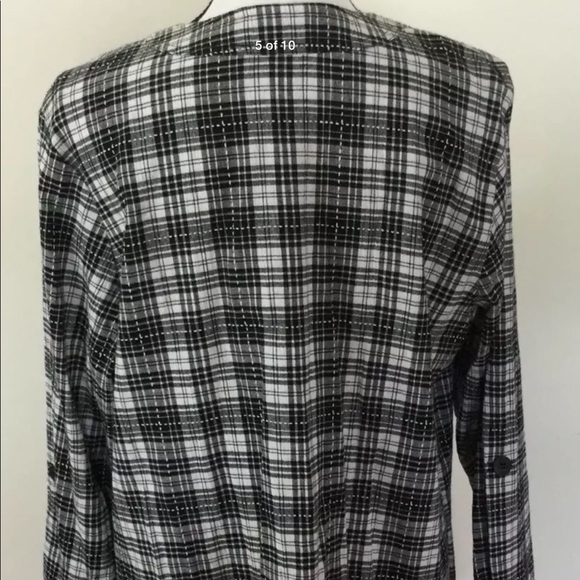 HAYMAKER Black/White Plaid Lightweight jacket Sz L - Picture 2 of 8